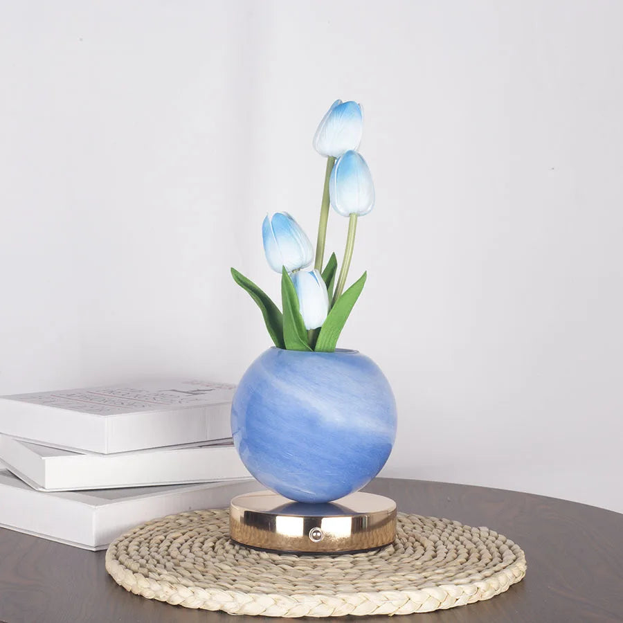 TulipGlow™ Planet Lamp 🌷✨  Dreamy Light, Cozy Vibes