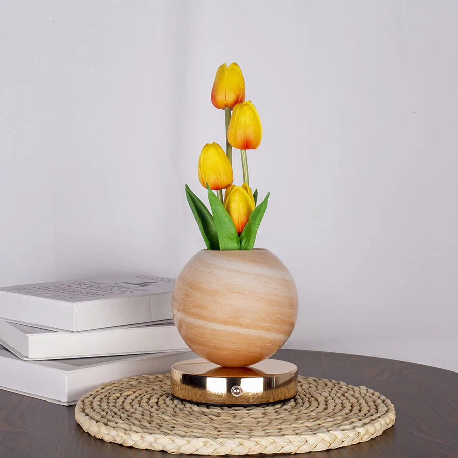 TulipGlow™ Planet Lamp 🌷✨  Dreamy Light, Cozy Vibes