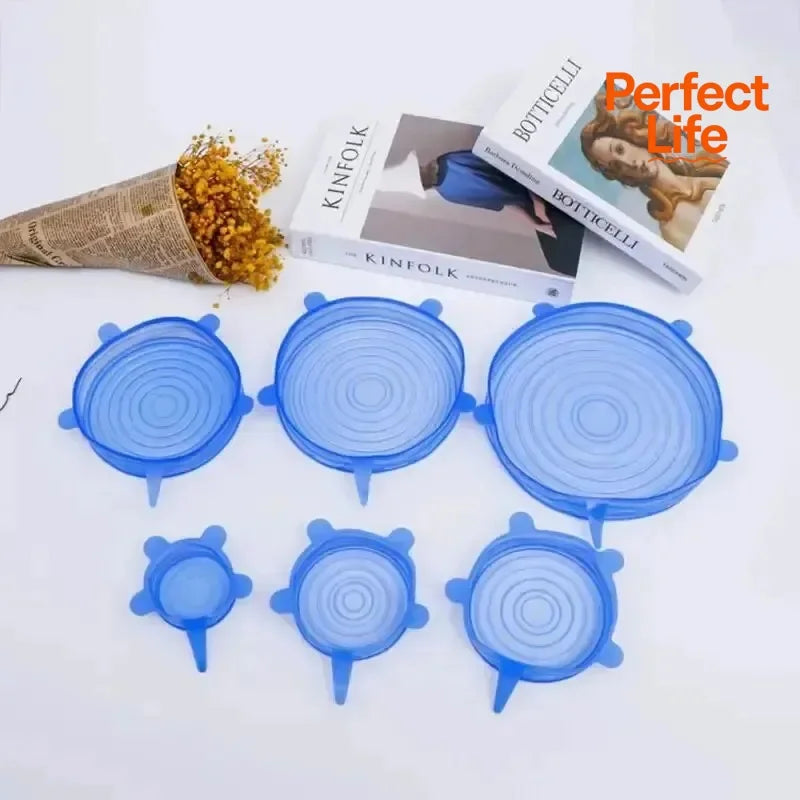 Silicone Lids for Food Storage (6-Pack) ♻️ 50% OFF