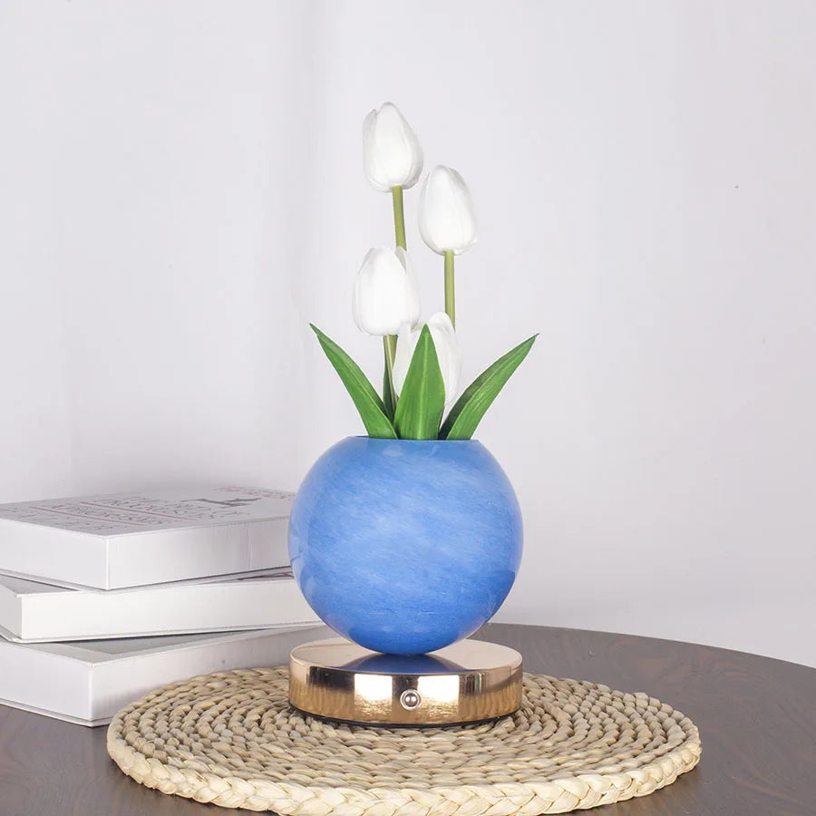 TulipGlow™ Planet Lamp 🌷✨  Dreamy Light, Cozy Vibes
