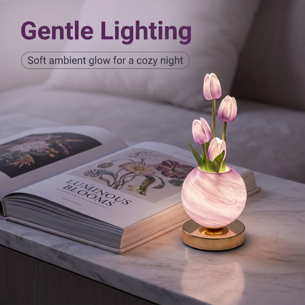 TulipGlow™ Planet Lamp 🌷✨  Dreamy Light, Cozy Vibes