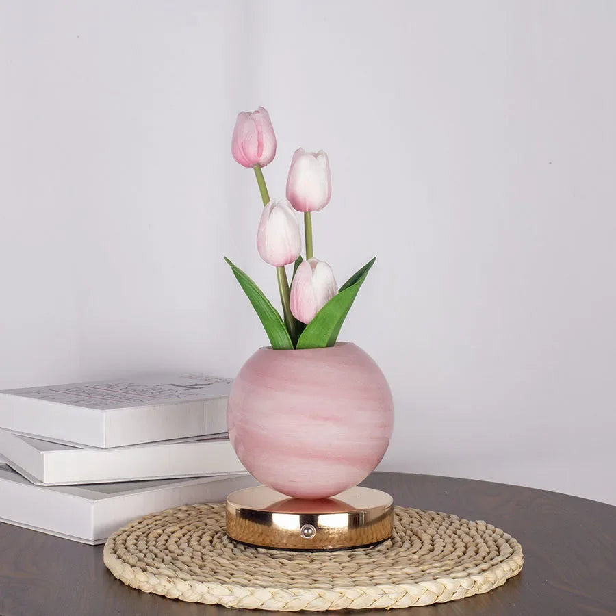TulipGlow™ Planet Lamp 🌷✨  Dreamy Light, Cozy Vibes